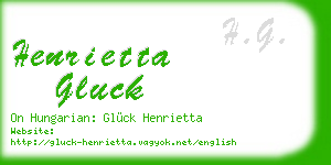 henrietta gluck business card
